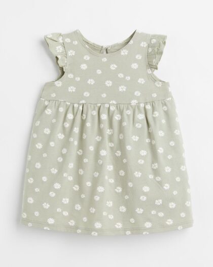 Ruffle-trimmed Jersey Dress